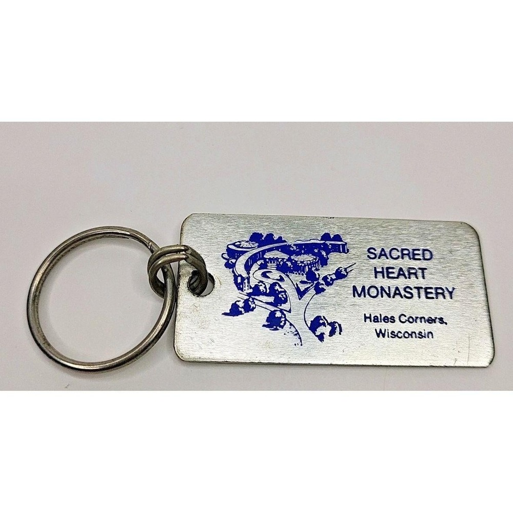 Sacred Heart Monastery Hales Corners Wisconsin Metal Keychain Ring Fob